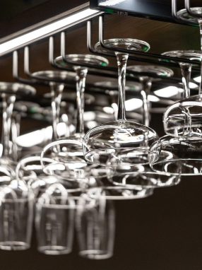 kitchen, glass, bar, restaurant, rack, wine, drink, empty, arrange