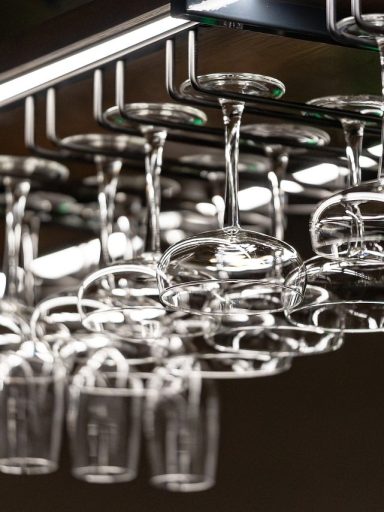 kitchen, glass, bar, restaurant, rack, wine, drink, empty, arrange